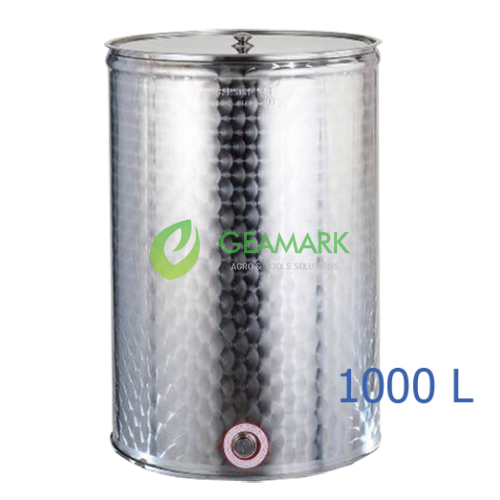 Ανοξείδωτο δοχείο κολλητό ανοικτού  τύπου σφυρήλατο φινίρισμα χωρητικότητας 1000L - DO.AN.KO.1000