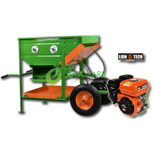 Ελαιοραβδιστικό μηχάνημα 2 κυλίνδρων εδάφους με κοσκίνα και κινητήρα LION TECH 6.5 HP