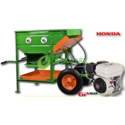 Ελαιοραβδιστικό μηχάνημα 2 κυλίνδρων εδάφους με κοσκίνα και κινητήρα HONDA GP160 5.5 HP
