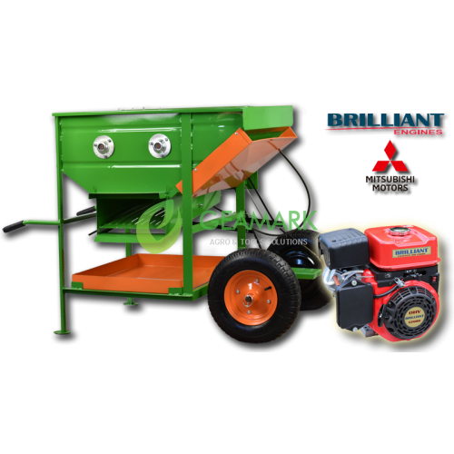 Ελαιοραβδιστικό μηχάνημα 2 κυλίνδρων εδάφους με κοσκίνα και κινητήρα LION 6.5 HP 